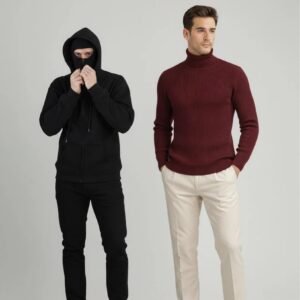 Pack of 2 Balaclava & Maroon Highneck