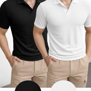 Pack of 2 – Waffle Knit Polos